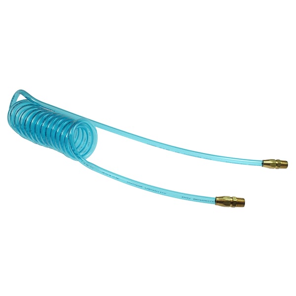 Flexcoil 1/4 ID x 15 ft 1/4 MPT Rigid Reusable Transparent Blue